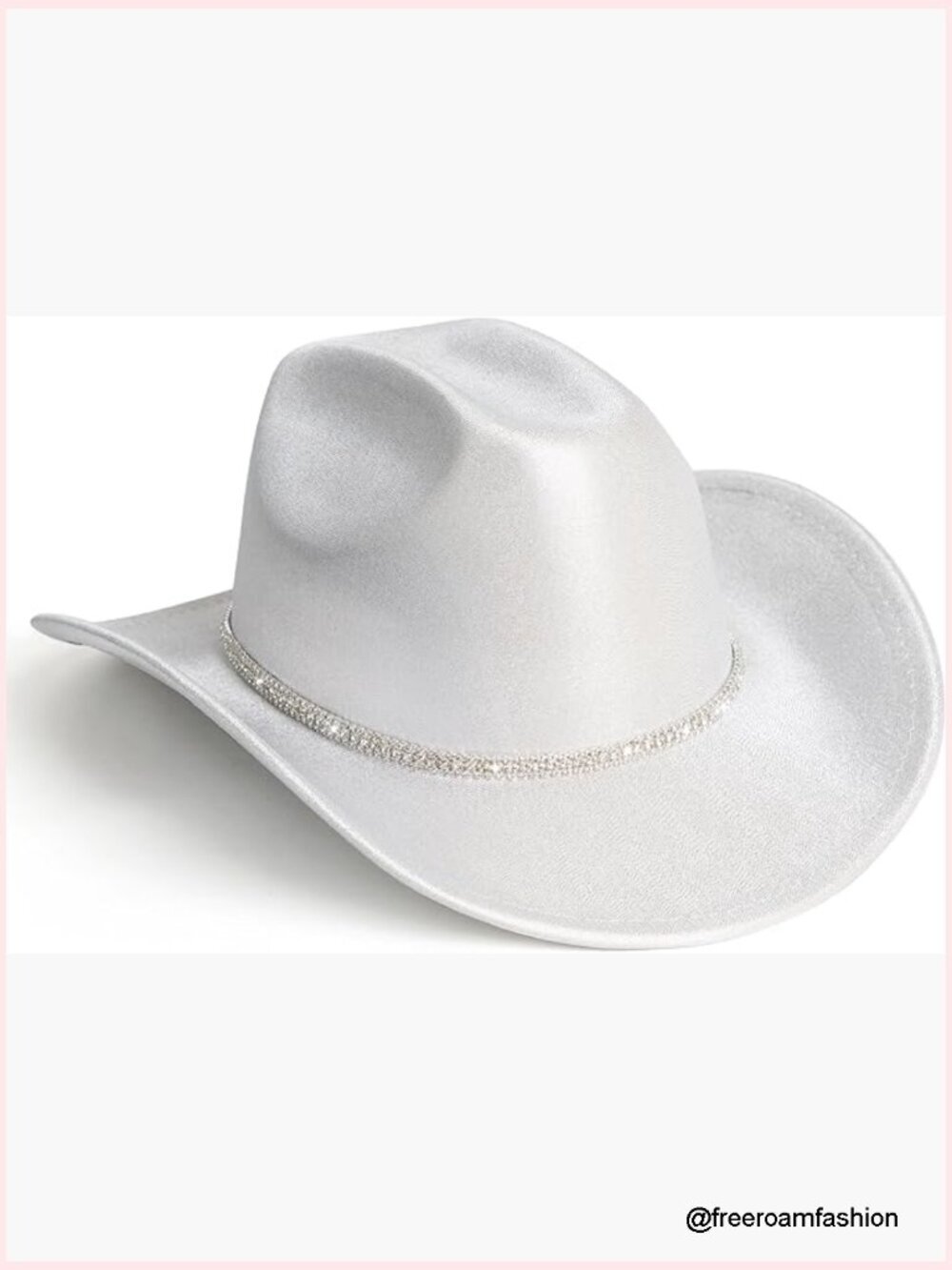 Sparkly Rhinestone Cowboy Hat with Shiny Band for Parties